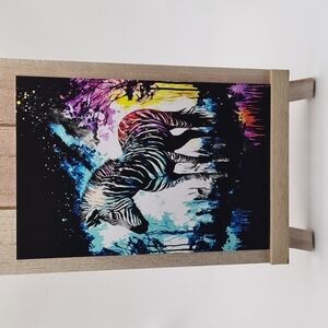 4x6 Zebra Fantasy Watercolor Oil Painting Print‎